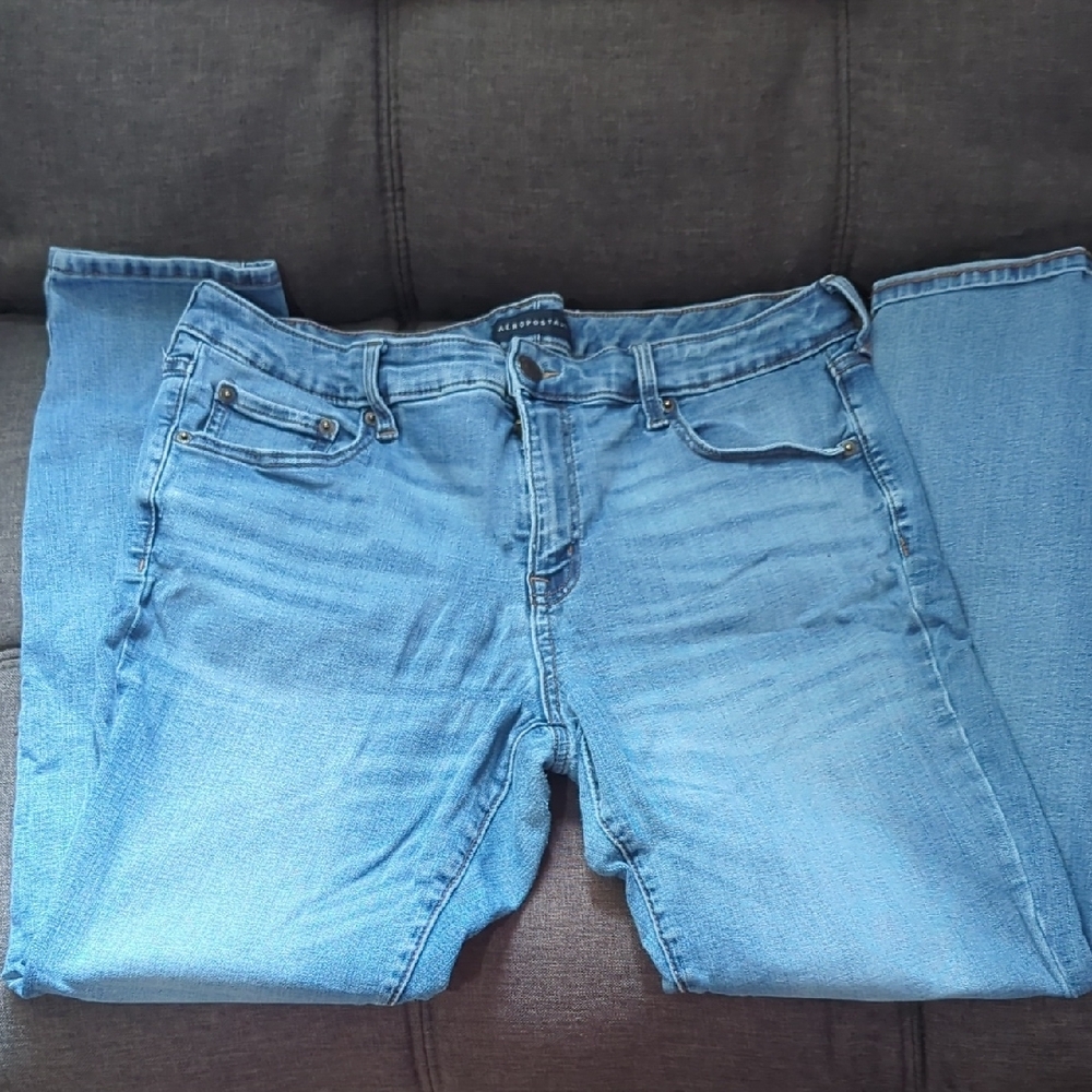 Aeropostale Blue Straight Leg Jeans Classic Denim